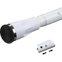 OLIYNEDY Shower Curtain Rod with Holders, 42-72'' Heavy Duty Adjustable and No Drill for Bathroom, Closet, Windows, White