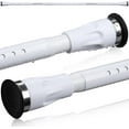 OLIYNEDY White Tension Shower Curtian rod no drill, 42 to 78 inch