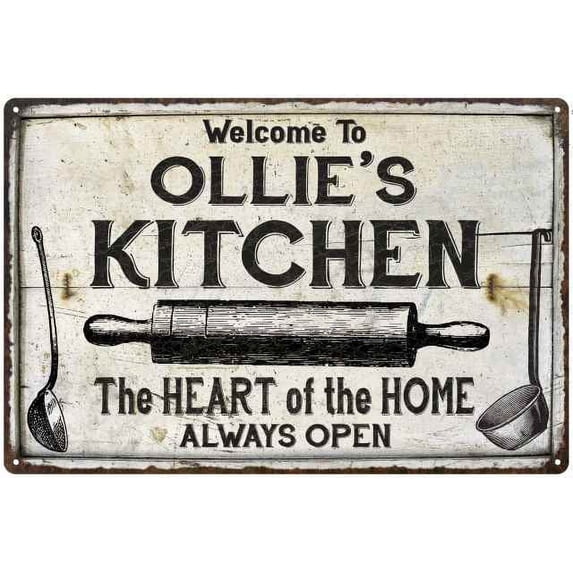 OLLIE'S Kitchen Farmhouse Sign 8 x 12 High Gloss Metal 208120033500