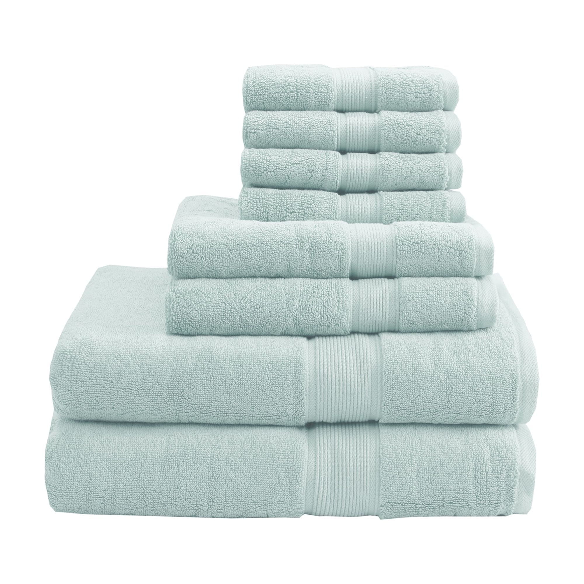 Seafoam Oversized Turkish Cotton 8-Piece Towel Set