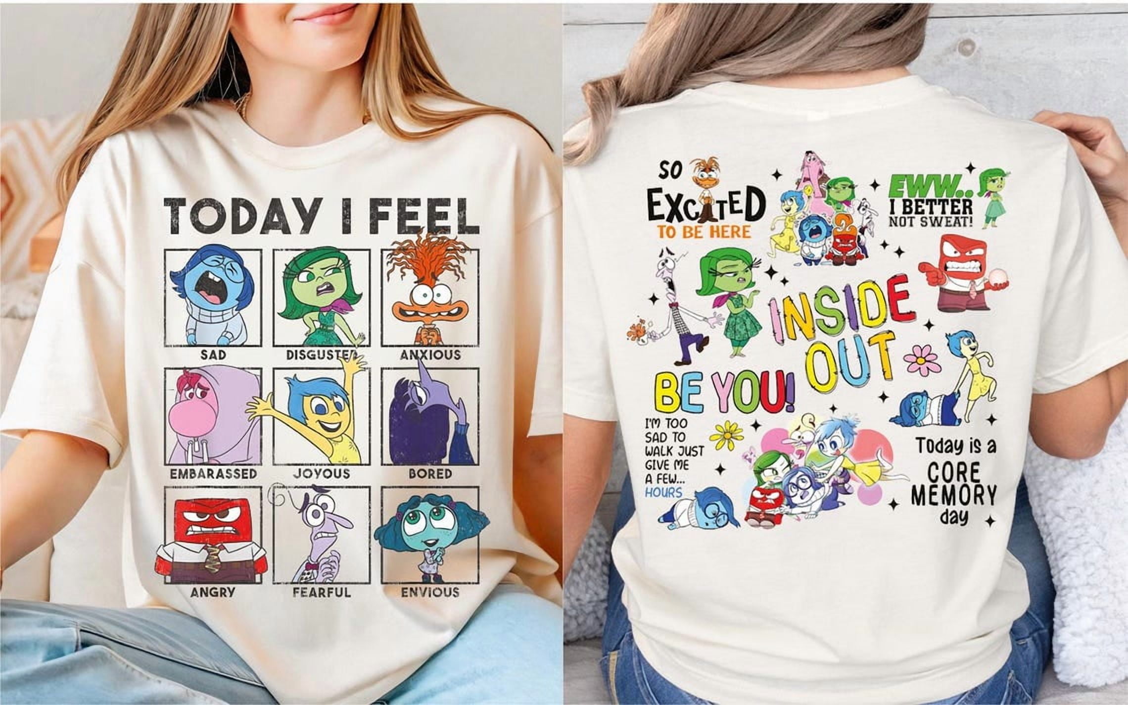 OLLIVO Inside Out Today I Feel Shirt, Disney Inside Out Shirt, Inside ...