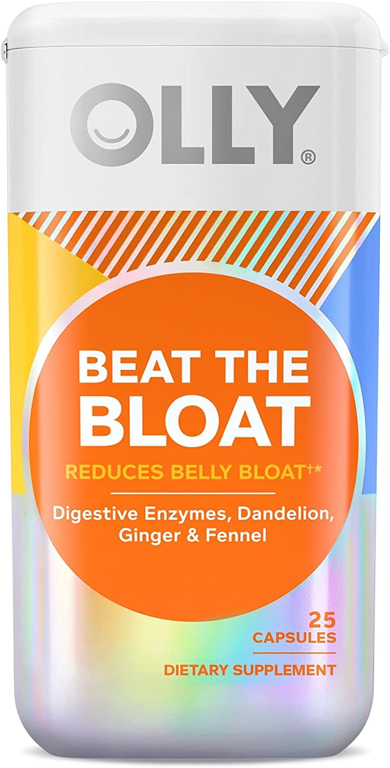 OLLY Beat the Bloat Capsule Supplement, Digestive Support, 25 Ct 