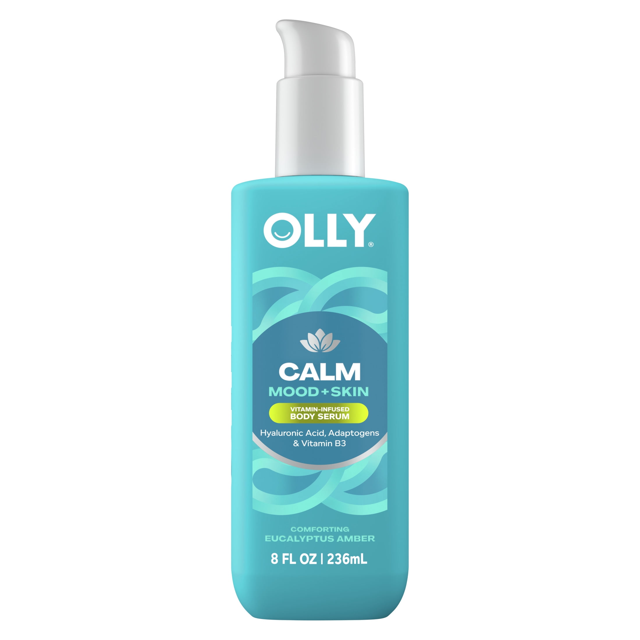 OLLY Vitamins Calm Body Serum Repairs Skin Barrier & Soothe Stress Eucalyptus Amber, 8 oz