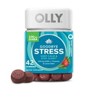OLLY Goodbye Stress Gummy, Stress Support, GABA, L-Theanine, Lemon Balm, Chamomile, Berry, 42 Ct