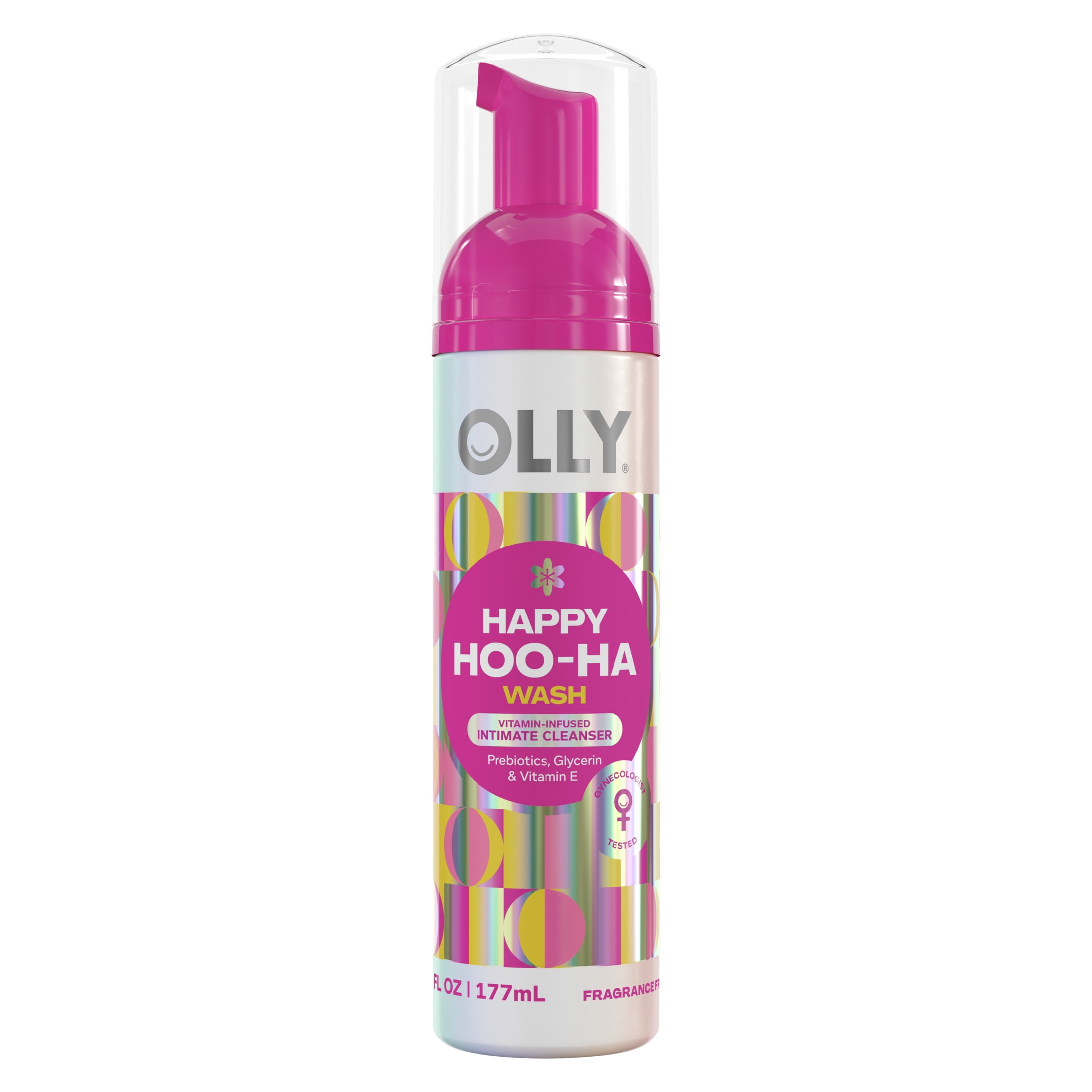 OLLY Vitamins Happy Hoo Ha Foaming Intimate Body Wash Unscented, 6 oz
