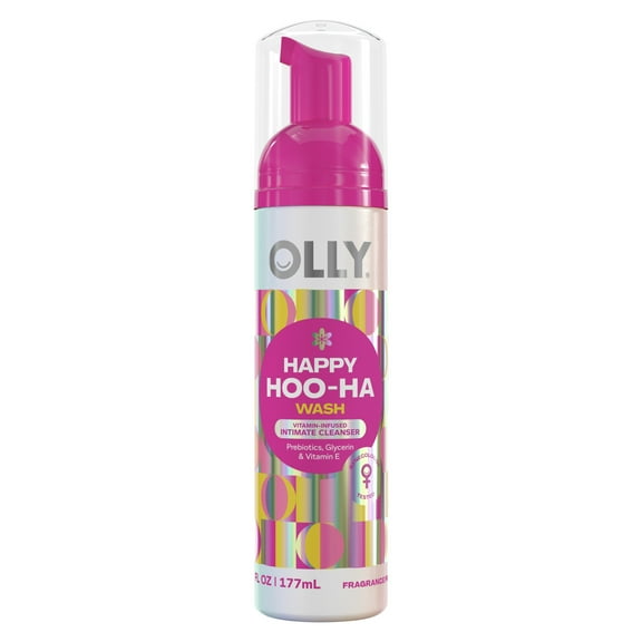 OLLY Happy Hoo Ha Foaming Intimate Body Wash Unscented, 6 oz