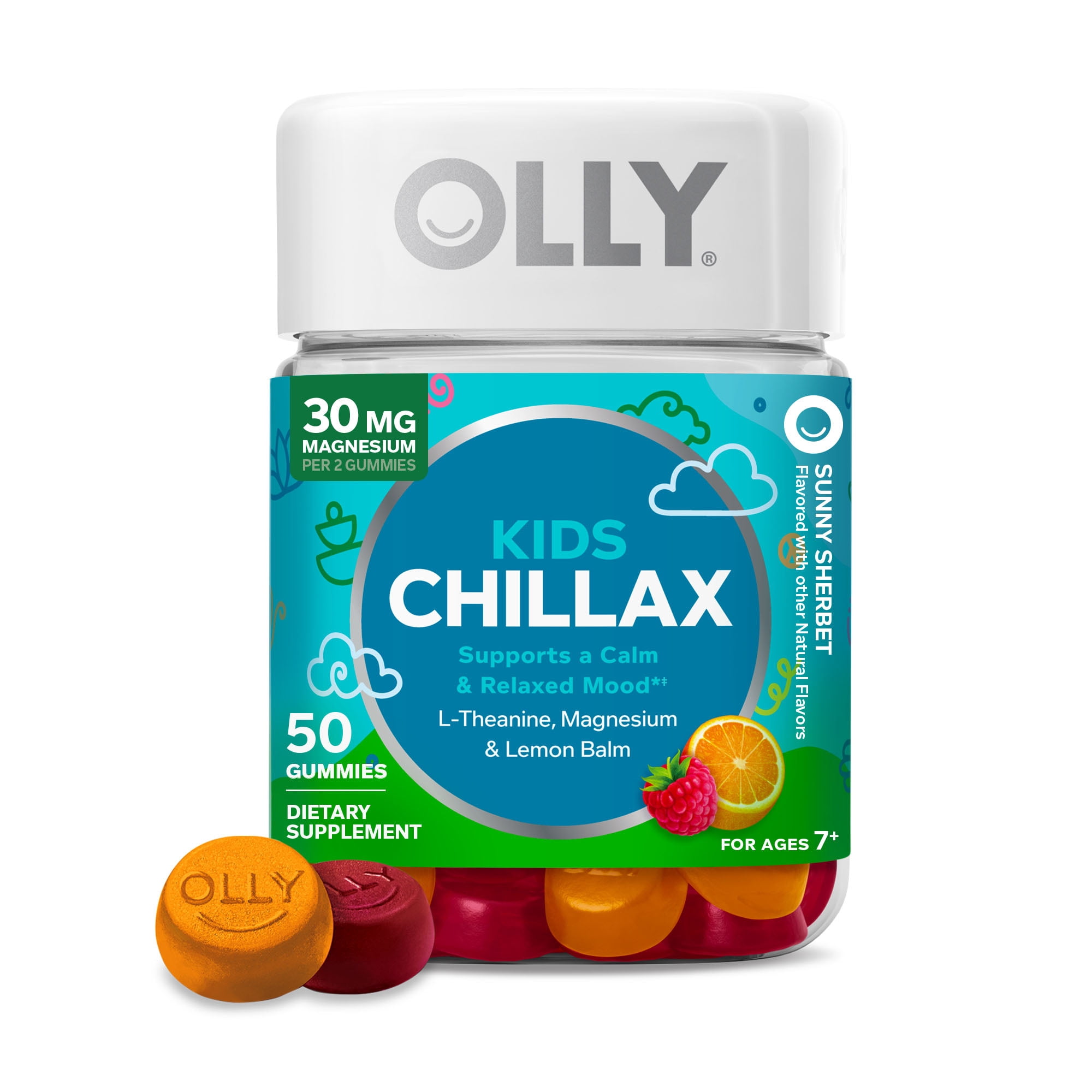 OLLY Kids Chillax Gummy Supplement with Magnesium and L-Theanine, 50 Count  HSA/FSA Eligible - Walmart.com