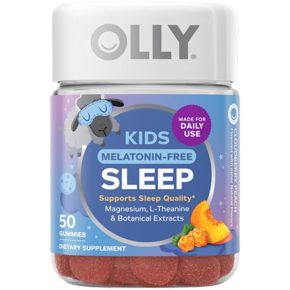 OLLY Kids Melatonin Free Sleep Gummy Supplement, Supports Sleep Quality, Magnesium, 50ct
