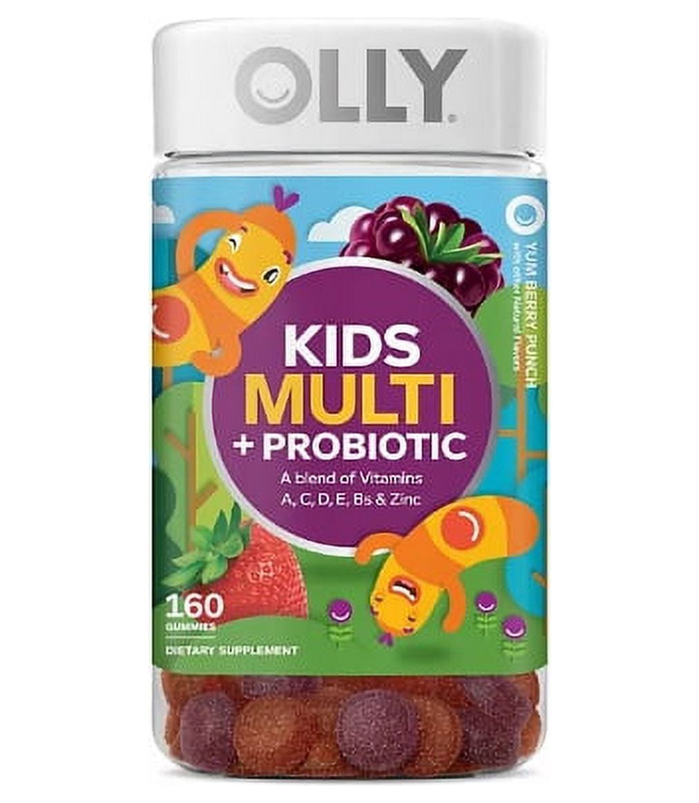 OLLY Kids Multivitamin + Probiotic Gummy, Digestive Support, Berry