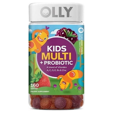 OLLY Kids Multi + Probiotic Yum Berry Punch Vitamin Gummies (160 ct.)