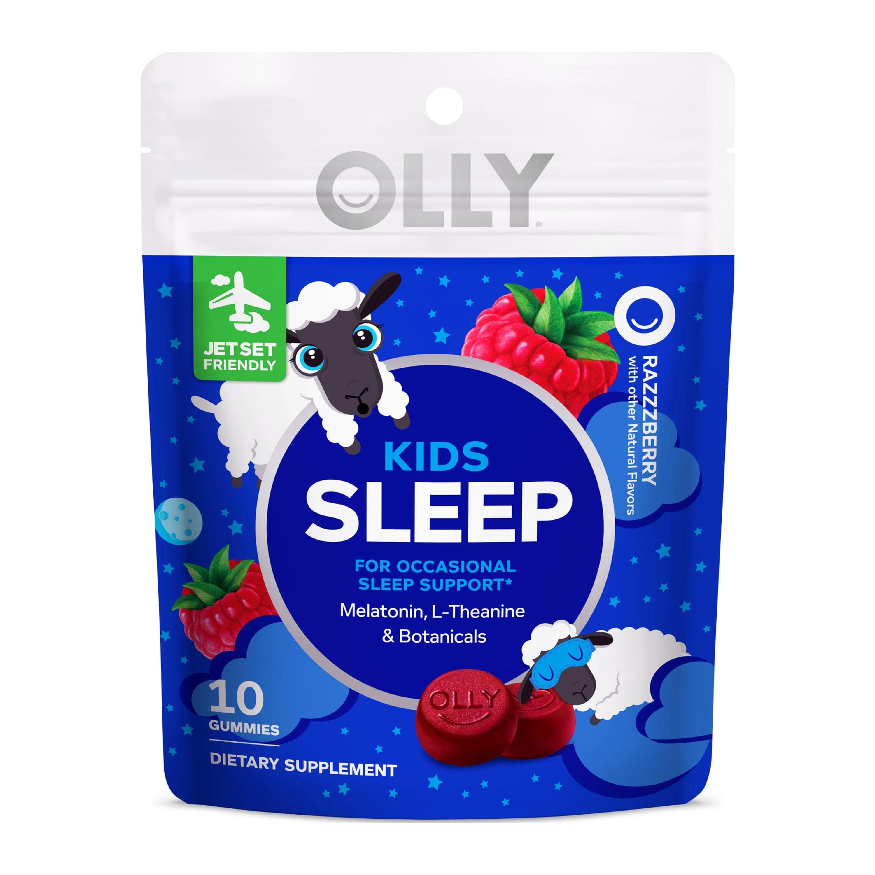 OLLY Kids Sleep Gummy, 0.5mg Melatonin, Raspberry, 10 Ct