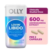 OLLY Lovin' Libido Capsule Supplement, Ashwaganda, Damiana, 40 Count
