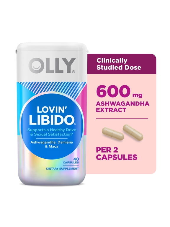 Lovin' Libido Capsule Supplement, Ashwaganda, Damiana, 40 Count