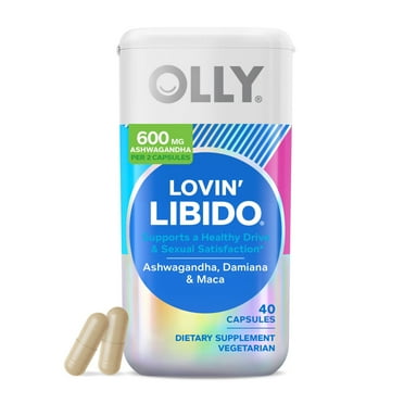 OLLY Lovin' Libido Capsule Supplement, Ashwaganda, Damiana, 40 Ct