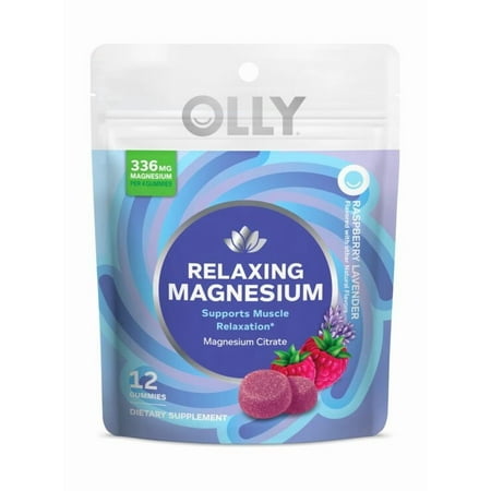 OLLY Magnesium Trial & Travel Pouch, for Muscle Relaxation 12 Count