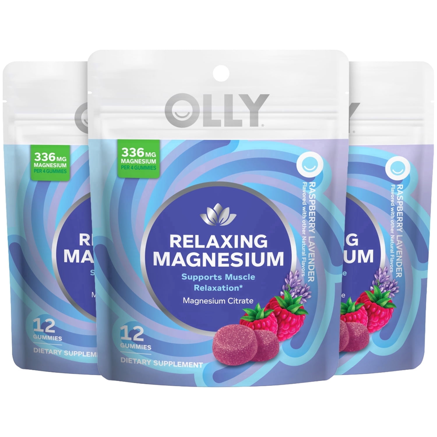 OLLY Relaxing Magnesium Gummy Supplement 3-Pack