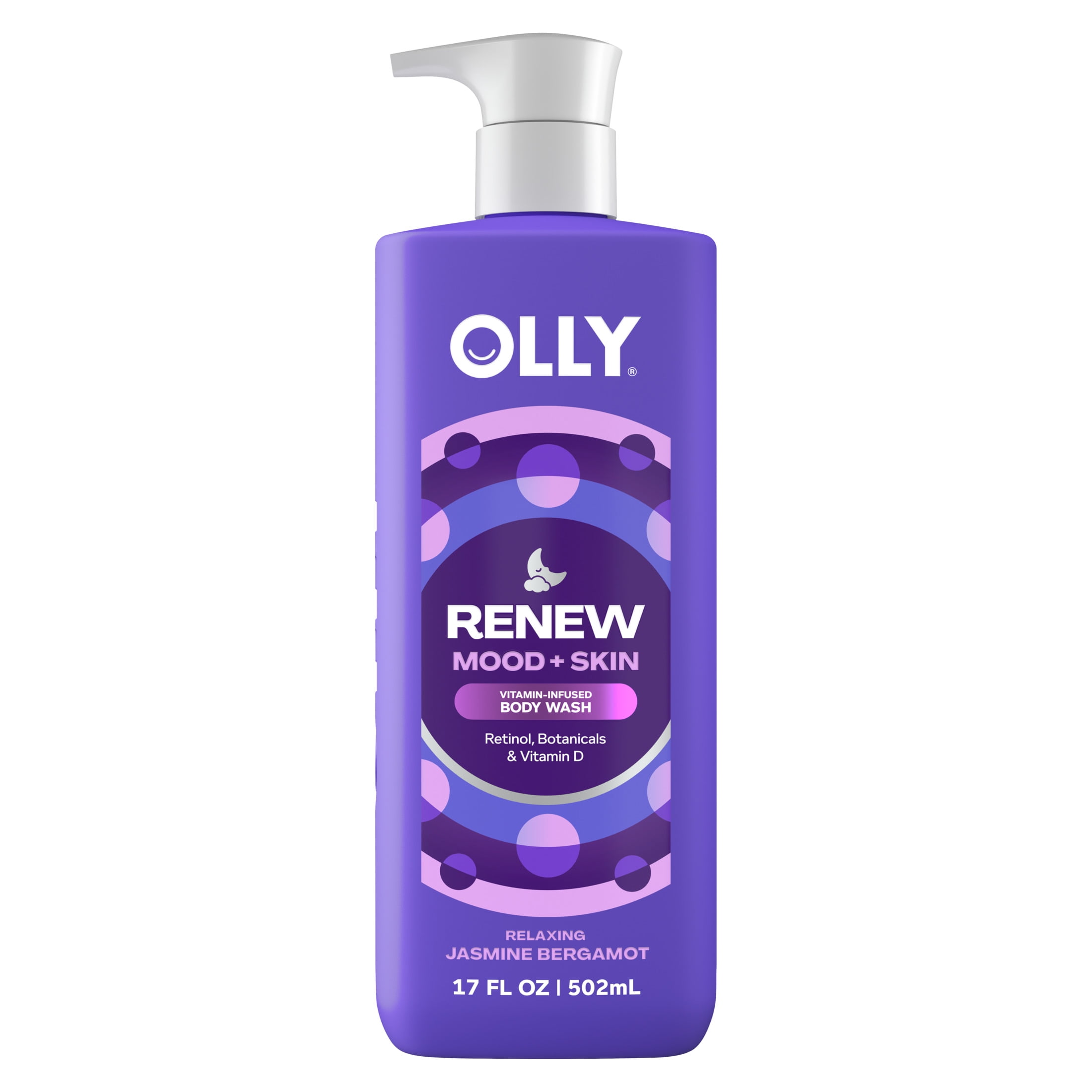 OLLY Vitamins Renew Body Serum Repairs Skin Barrier & Soothe Stress Jasmine Bergamot, 17 oz
