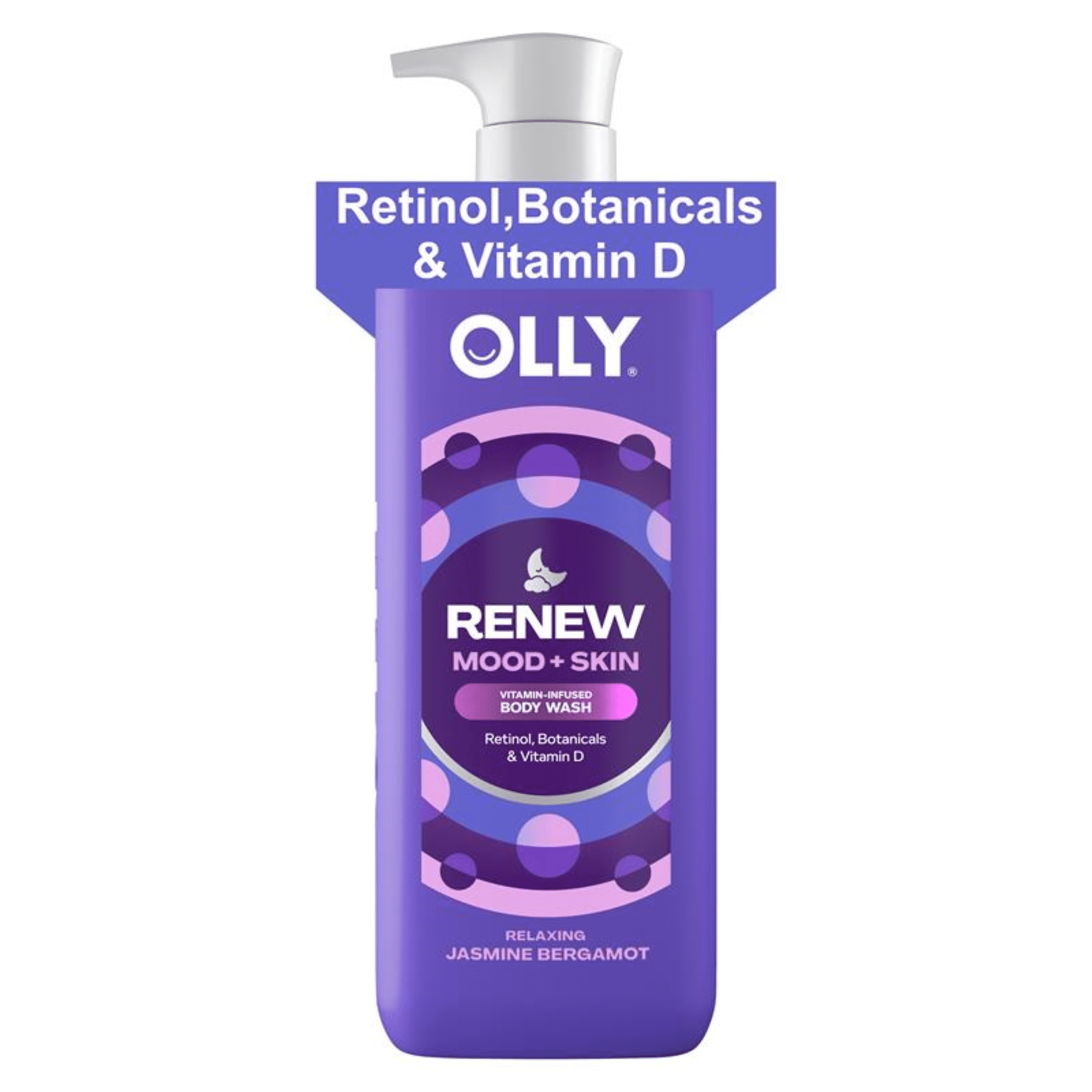 OLLY Vitamins Renew Body Wash Nourish & Repair Skin barrier Jasmine Bergamot, 17 oz