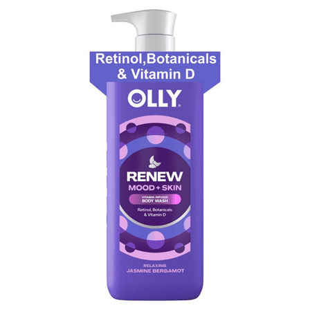 OLLY Renew Body Wash Nourish & Repair Skin barrier Jasmine Bergamot, 17 oz