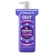 OLLY Renew Body Wash Nourish & Repair Skin barrier Jasmine Bergamot, 17 oz