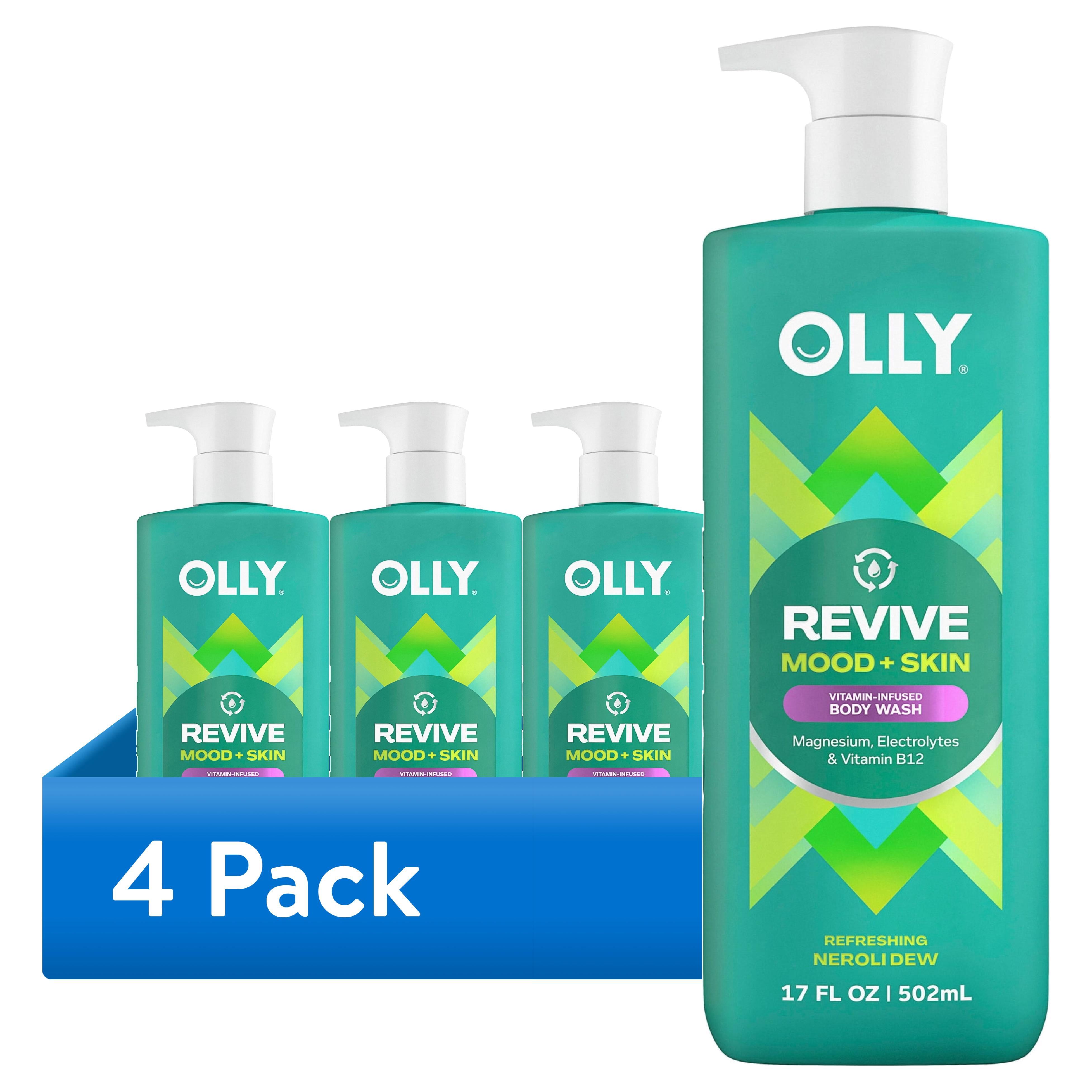 (4 pack) Olly Body Wash Revive with Magnesium ,17 fl oz