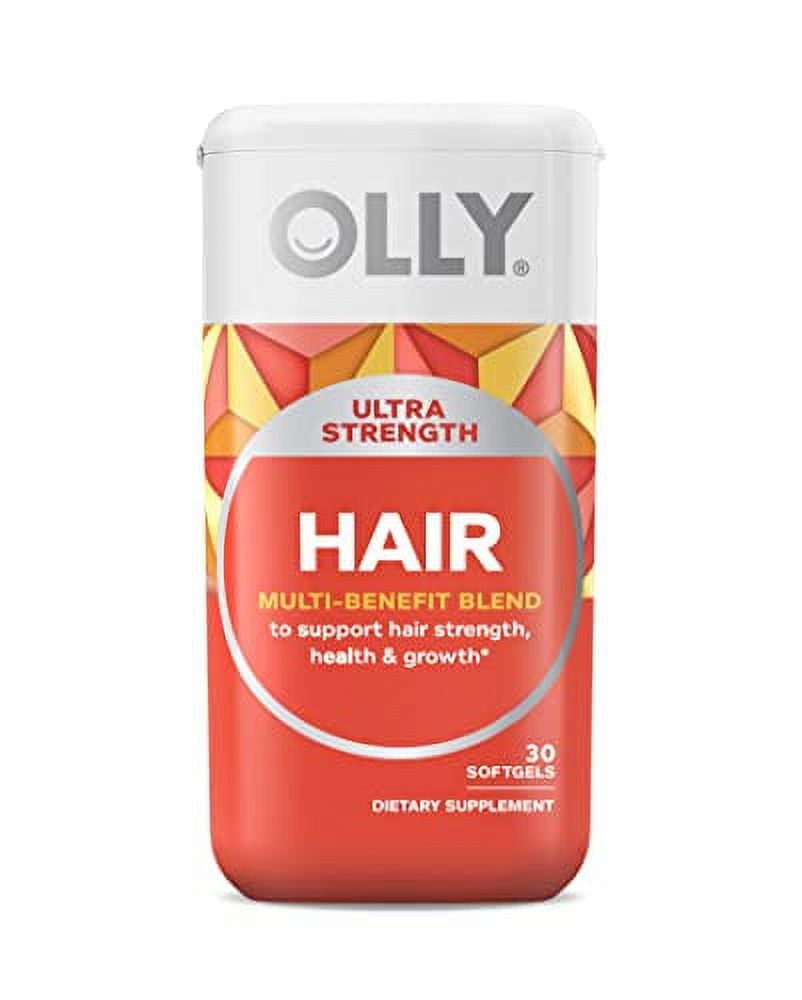 OLLY Ultra Strength Hair Softgels, Supports Hair Strength, Health and