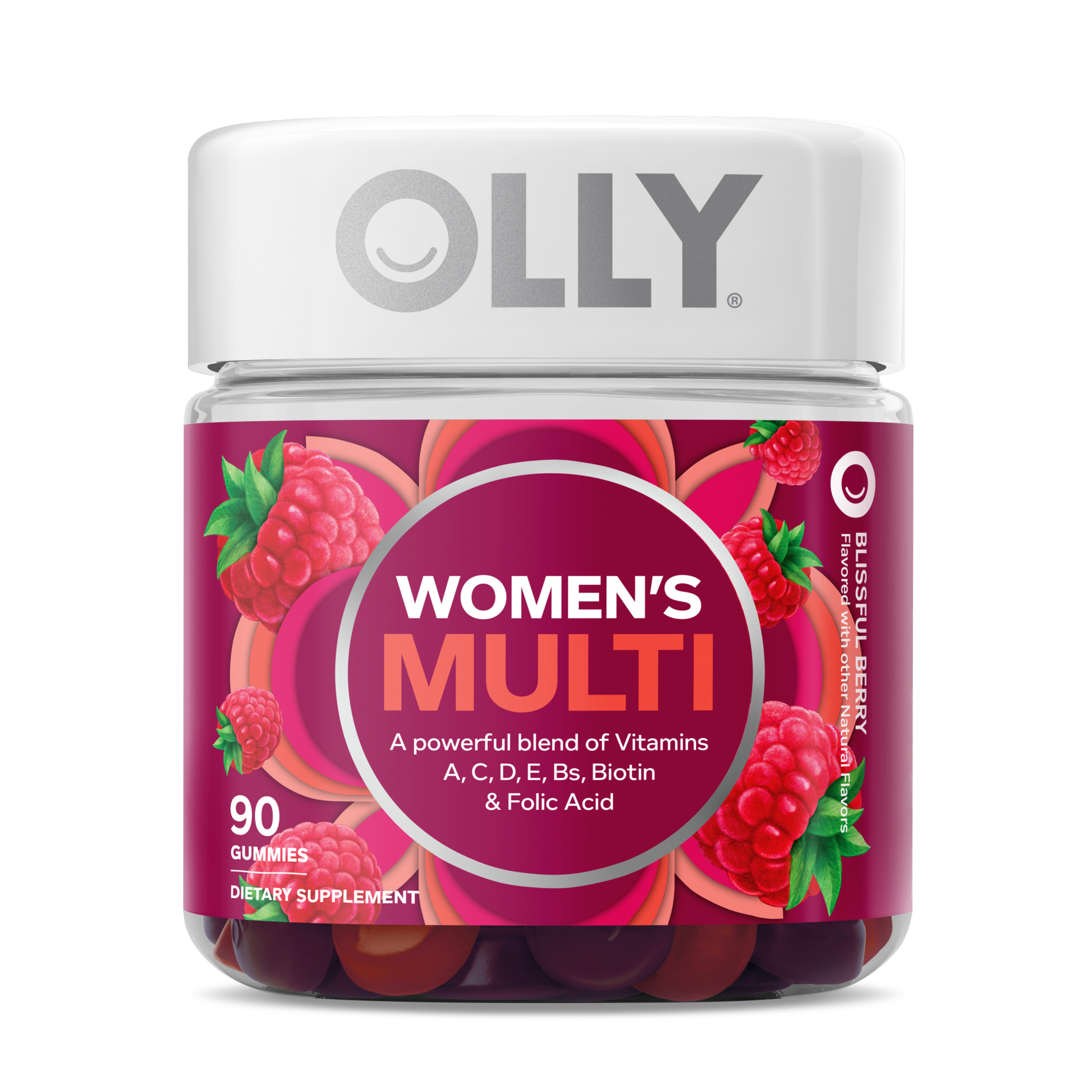 OLLY Women's Daily Multivitamin Gummy, Health & Immune Support, Berry, 90 Ct - image 1 of 11