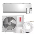 thumbnail image 1 of OLMO 18000 BTU 230V Wall Mounted Mini Split Heat Pump Air Conditioner With 16ft Kit Cover 1000 Sq Ft WiFi, 1 of 6