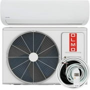 OLMO 9000 BTU 115V Wall Mounted Mini Split Heat Pump Air Conditioner With 16ft Kit Cover 400 Sq Ft
