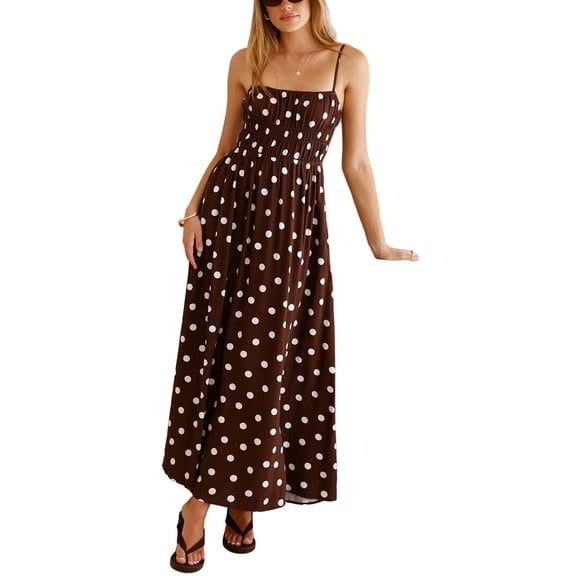 OLOEY womens Maxi Dress, 4, Brown