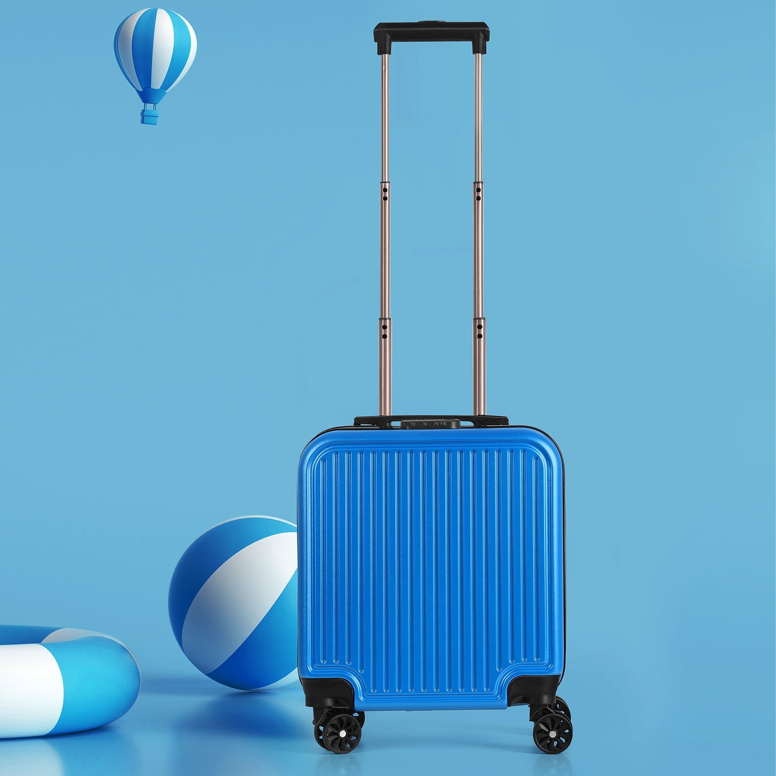 OLOV 17.32" Hardside Underseat Carry On Luggage, Blue