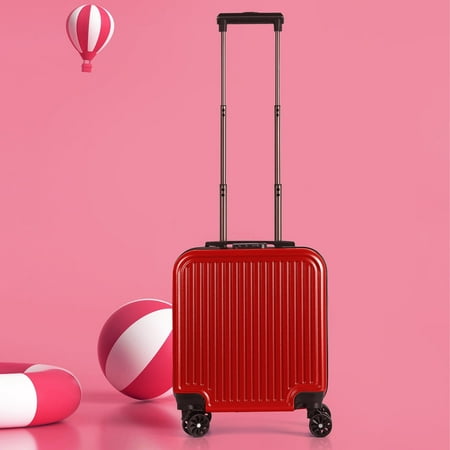 OLOV 18 inches Hardside Carry On Luggage, Combination Lock, Red