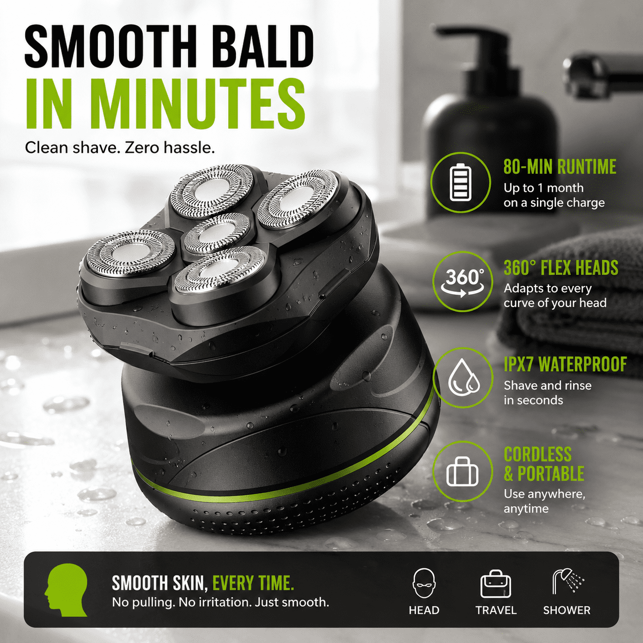 Olov Reusable Razor OLOV Electric Head & Body Shaver for Men,bald head shaver for men ...