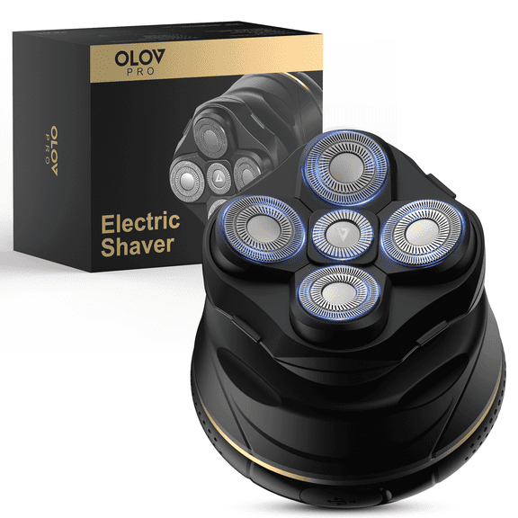 OLOV Pro Head Shaver for Bald Men Wet and Dry Use - Waterproof Men's Head & Body Hair 360 Electric Razor, Skin-Friendly, Long Lasting & Easy to Clean, Gifts for Men