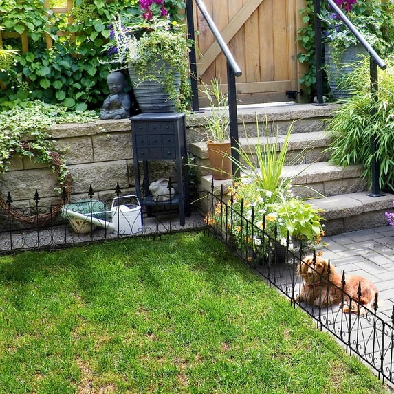 OLOV Rustproof Decorative Garden Fence, 23.5" x 15', 7 Pack