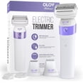 thumbnail image 1 of OLOV Usb Rechargeable Bikini Trimmer for Women, IPX7 Waterproof Wet/Dry Shaver, 3 Interchangeable Heads, Purple, 1 of 9
