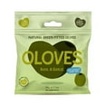 OLOVES Green Greek Pitted Olives Basil & Garlic Vegan, Kosher