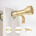 thumbnail image 1 of OLV Adjustable Single Curtain Rod 1" Diameter for Windows Heavy Duty 36-120 Inch,Gold, 1 of 7