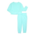 thumbnail image 1 of Athletic Works Girls Fleece Sweatshirt and Sweatpants Set, 2-Piece, Sizes 4-18 & Plus, 1 of 3