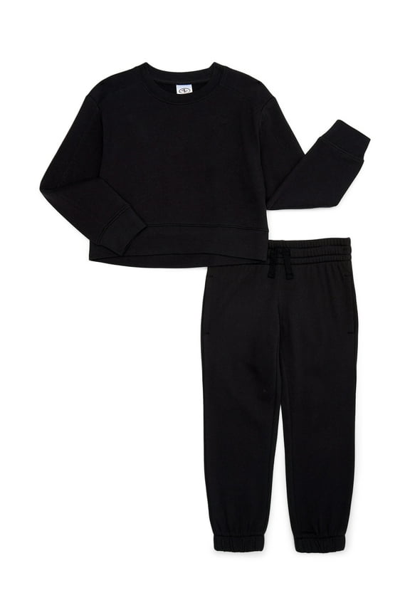 Girls Fleece Sweatshirt and Sweatpants Set, 2-Piece, Sizes 4-18 & Plus