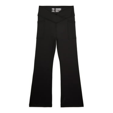 Athletic Works Girls Crossover Flare Leggings, Sizes 4-18