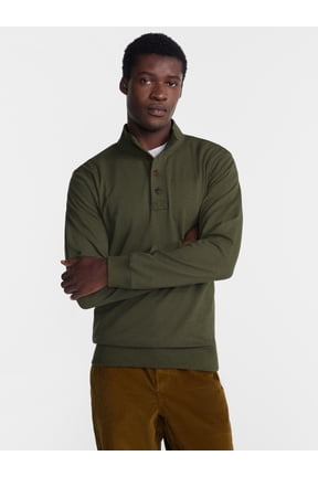 Men's Knit Pullover Sweatshirt with Long Sleeves, Sizes S-5XB