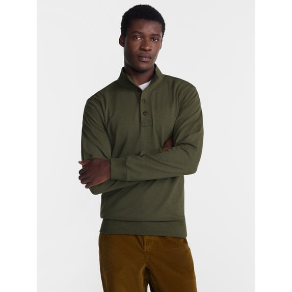 George Men's Knit Pullover Sweatshirt with Long Sleeves, Sizes S-5XB