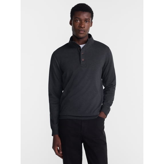 George Men's Knit Pullover Sweatshirt with Long Sleeves, Sizes S-5XB