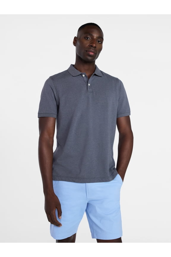 Men's and Big and Tall Men's Pique Polo with Short Sleeves, Sizes XS-5XL, LT-3XLT