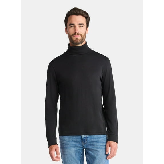 George Men's Turtleneck Pullover with Long Sleeves, Sizes S-3XL