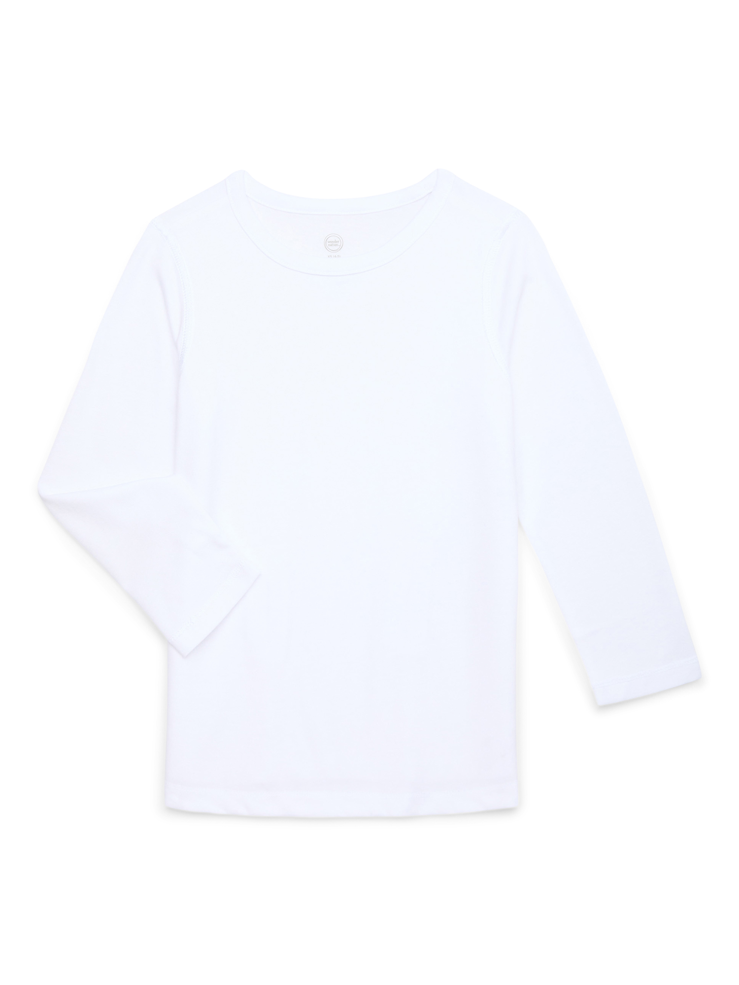 Wonder Nation Boys Adaptive Abdominal Port Tee with Long Sleeves, Sizes 4-18 & Husky