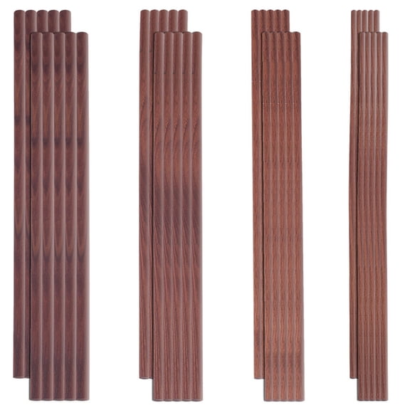 OLYCRFAT 32Pcs 4 Size Walnut Dowel Rods 6 Inch Long Dowel Rods Wood Sticks 2.7/4/4.5/5.8mm Dia Unfinished Round Sticks Wooden Carving Blocks for Building Model Macrame DIY Craft - Coconut Brown