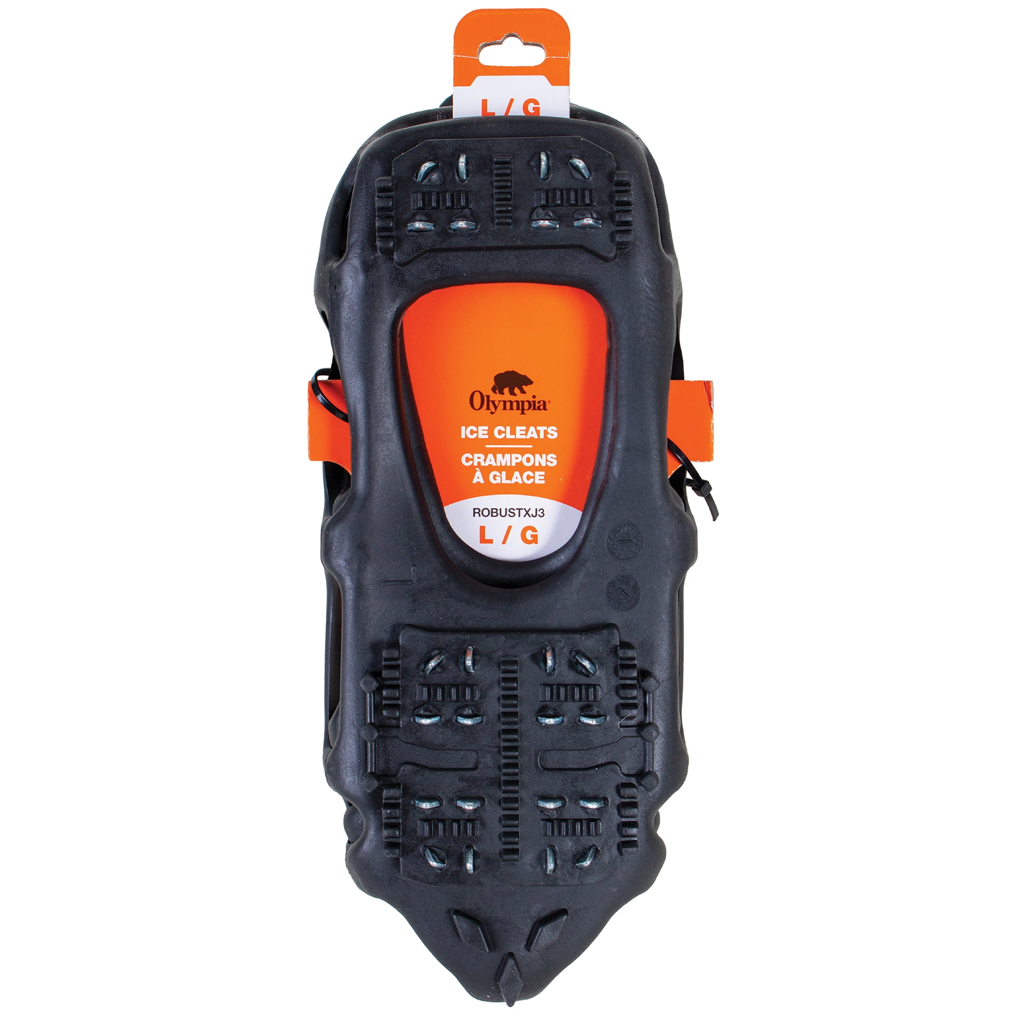 OLYMPIA Ice Cleats Large Portable Snow & Ice Shoe Grips, Stretch To