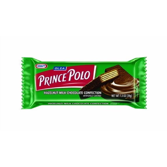 OLZA Prince Polo Hazelnut Milk Chocolate Confection, 32-Count (1.2 ...